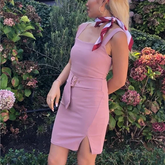 dusty pink dress mini Tara Mini Dress - Light PINK main image 1